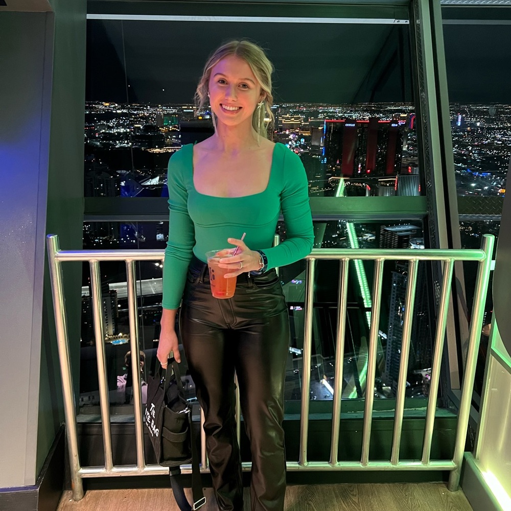 Green long sleeve bodysuit